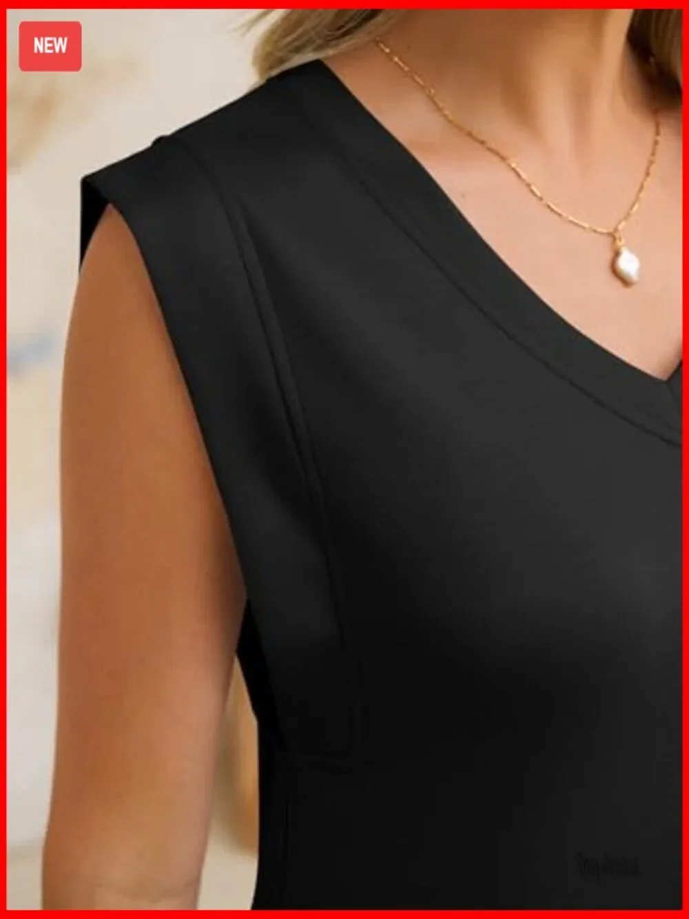 Sleeveless V-Neck Maxi Dress Wrinkle-Free Casual Summer Sundress